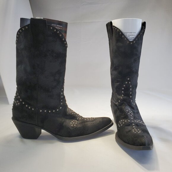 Corky’s Downtown Western Studded Cowboy Boots Size 10 Black - Picture 12 of 13